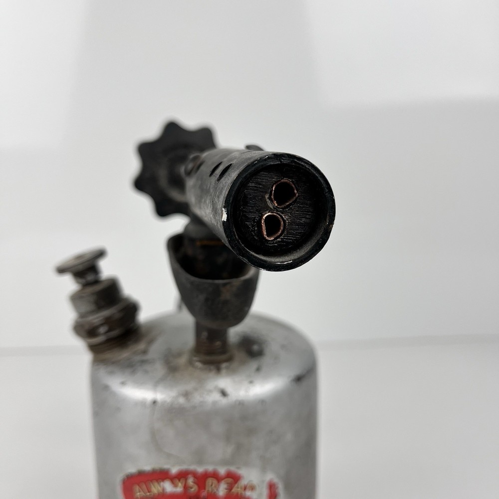 Vintage Always Ready Blow Torch Gasoline Advertisement Sign Old Rustic