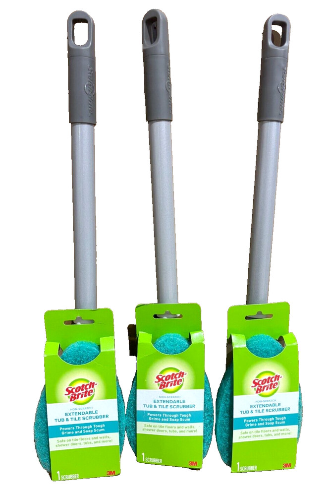 Scotch Brite Extendable Tub & Tile Scrubber (3pk )