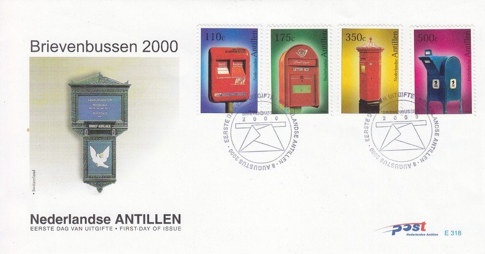 Netherlands - Dutch Antilles FDC Issue 2000 (318) Mail Boxes