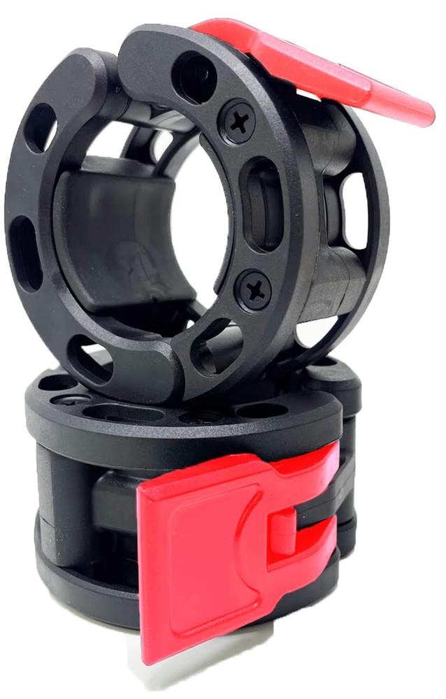 Olympic Barbell Clamps Collars - Quick Release Locking Weight Clips for 2" Bars