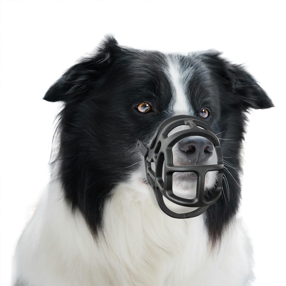 Basket Muzzle Allows Panting Drinking - Anti Biting Chewing, Sturdy Lightweig...
