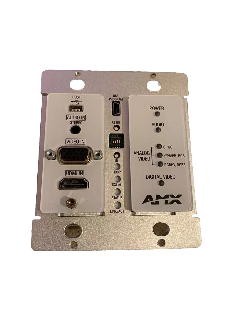 AMX FG1010-325-WH White MULTI DXLink Transmitter with Wall Plate