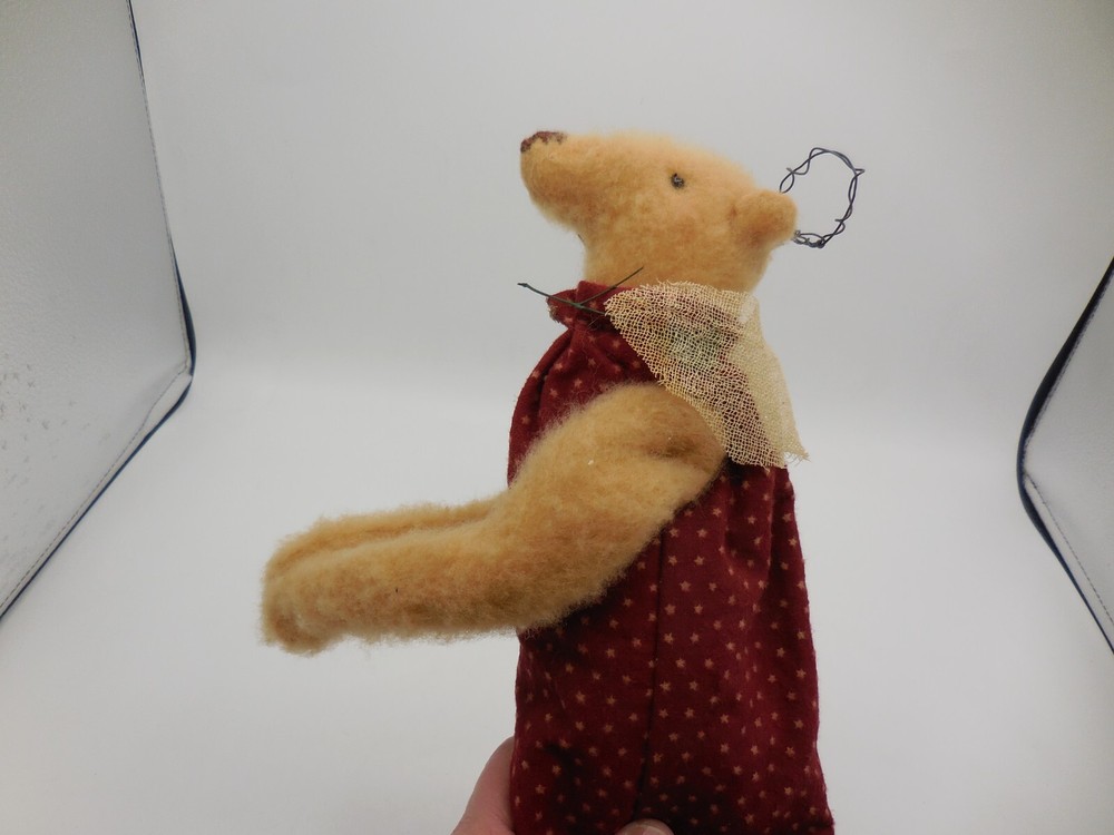 Angel Bear Plush County Chic Folk Art Flat Bear 14"