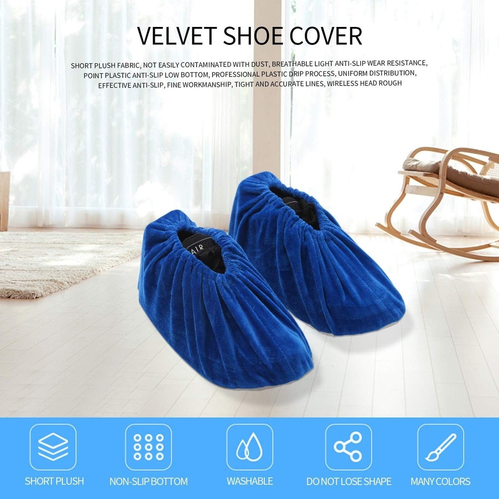 Washable Reusable Shoe Boot Covers - 5 Pairs, Extra Large