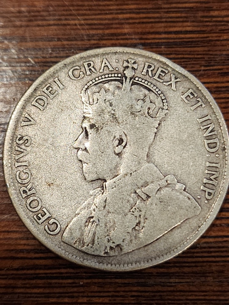 1918 Canada 50 Cents Silver Coin