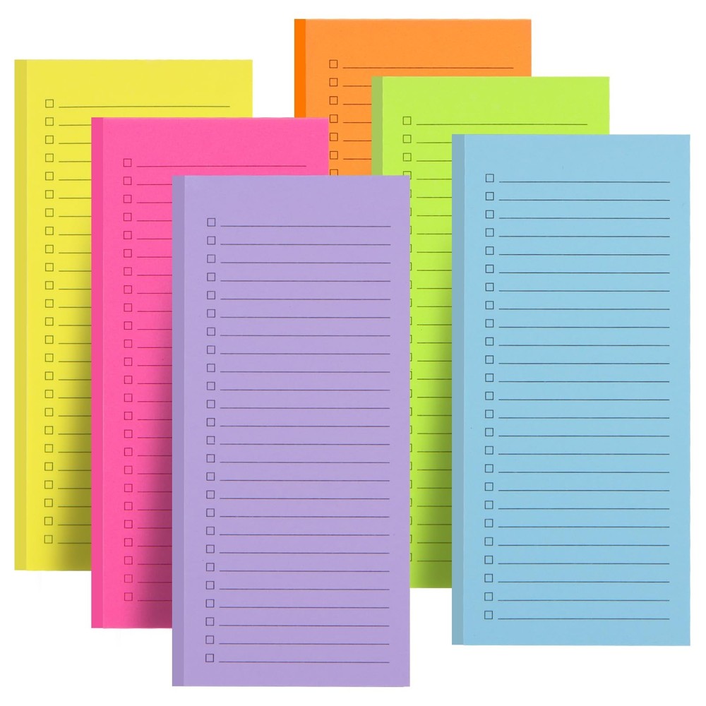 Magnetic Notepad 6 Pack, Grocery List Fridge Pad, 240 Sheets, Strong Magnet