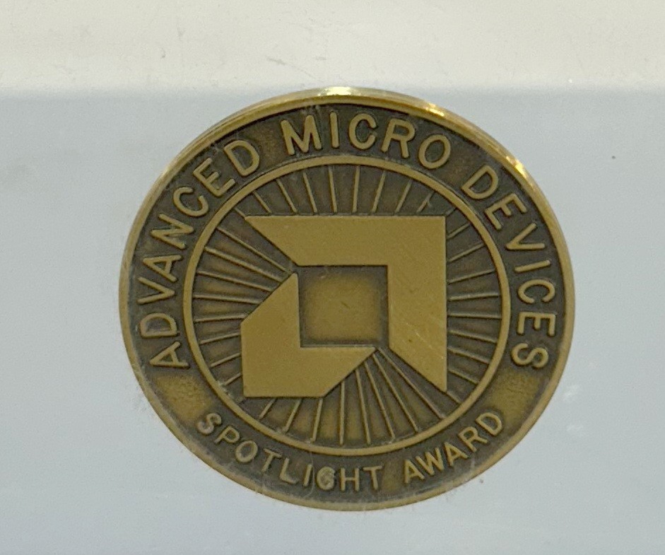 Promotional Item Advanced Micro Devices Spotlight Award 3 1/2" Square