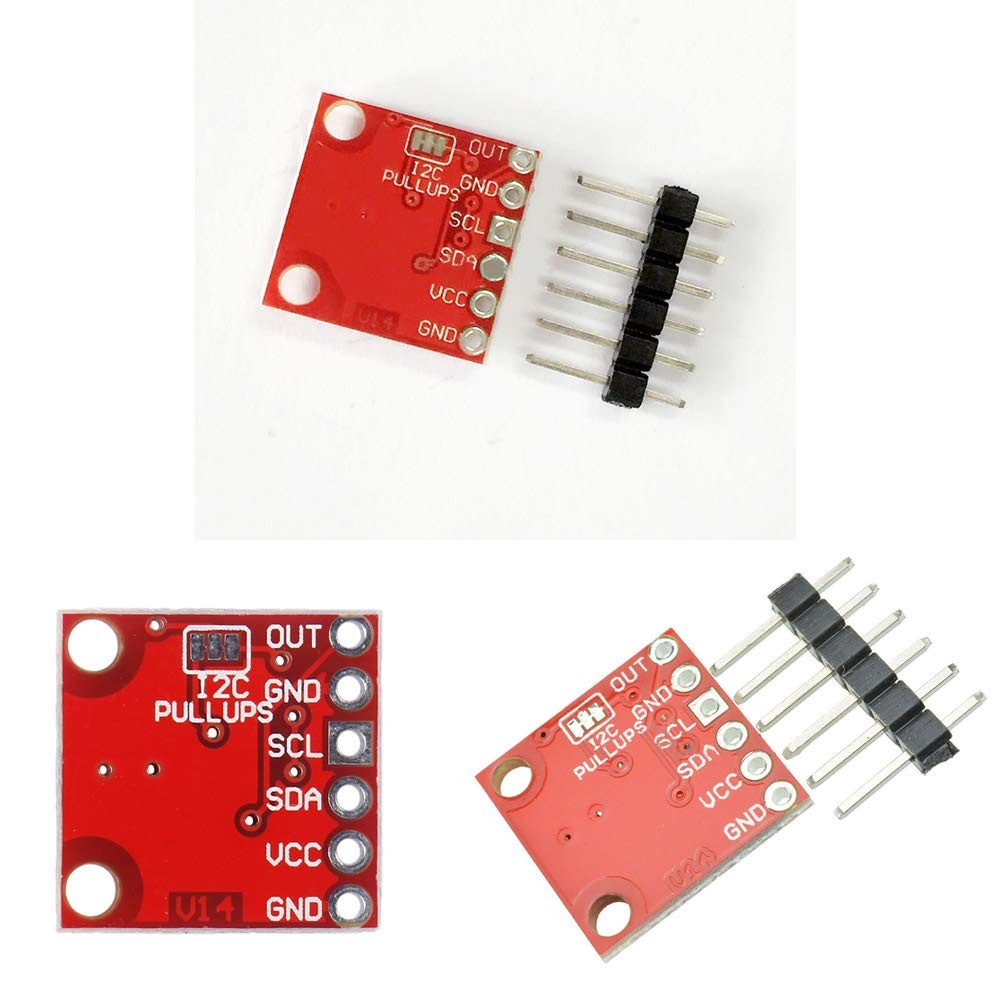 Comidox 4PCS MCP4725 Breakout Module I2C DAC 12Bit Development Board 2.7V red