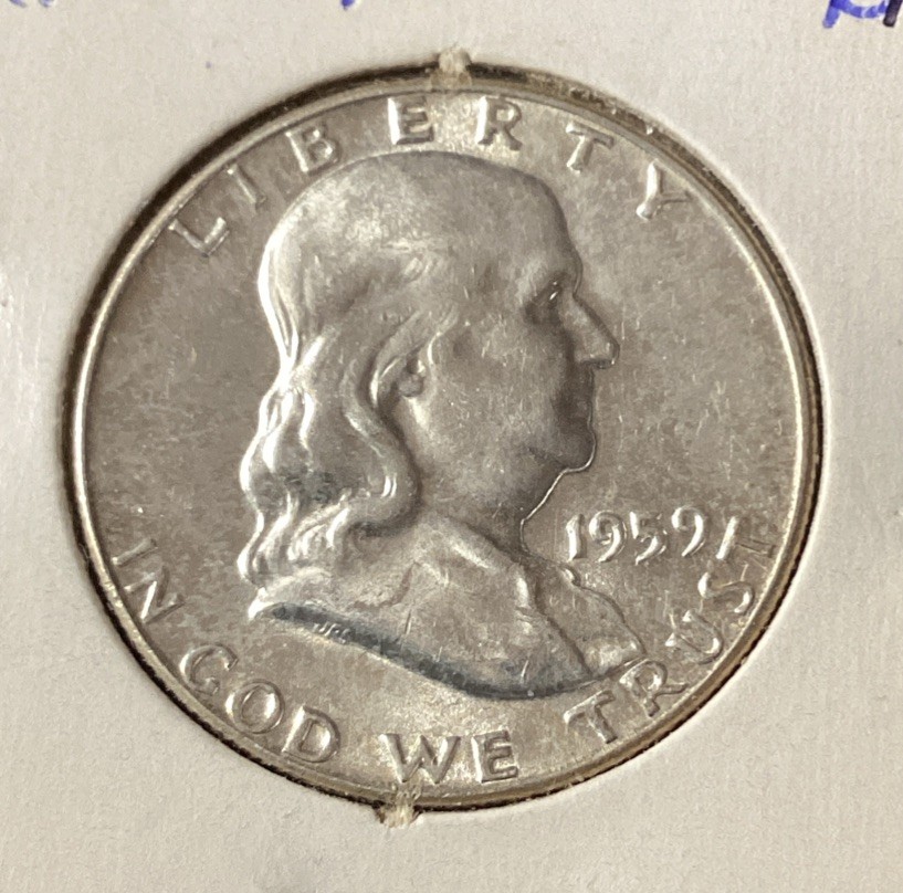 1959 Franklin SILVER Half Dollar Uncirculated