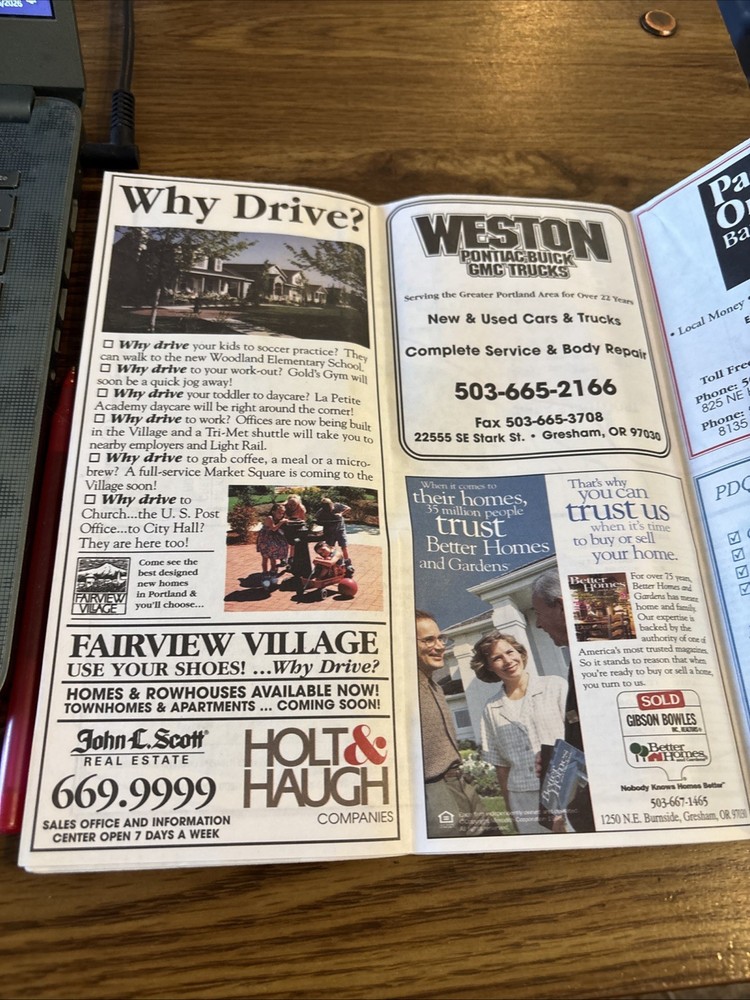 Gresham Oregon Area Chamber of Commerce advertising map, 2000s