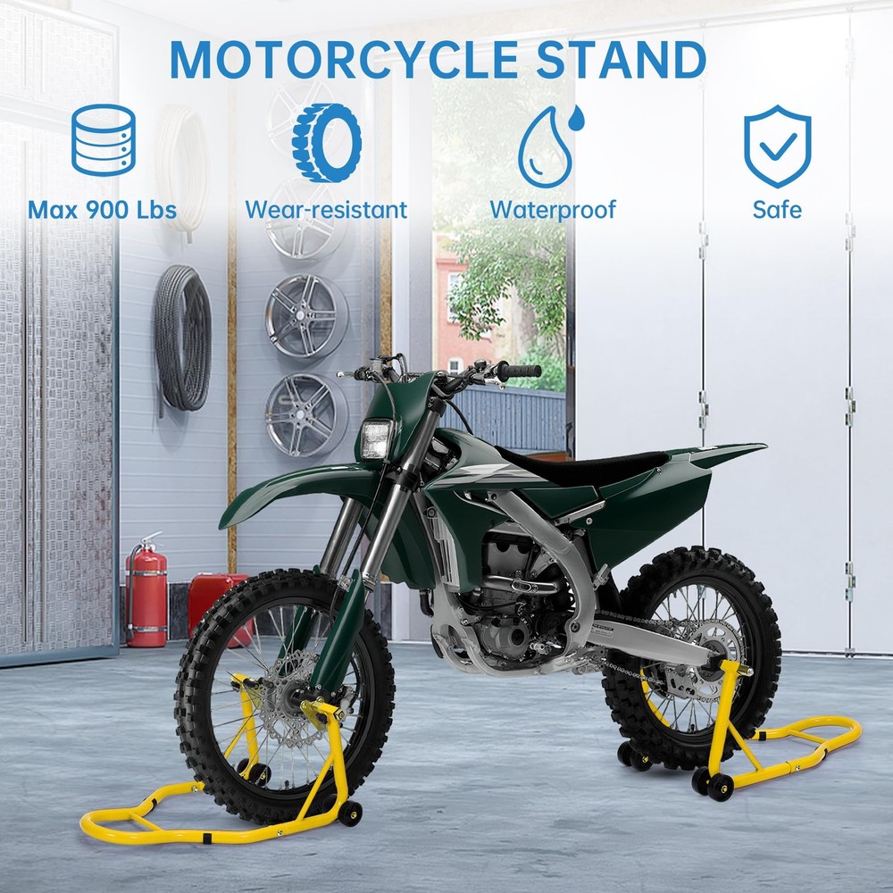✨ 900 lbs Motorcycle Front & Rear Stand Lift Spoolift Paddock Swingarm Adjustabl