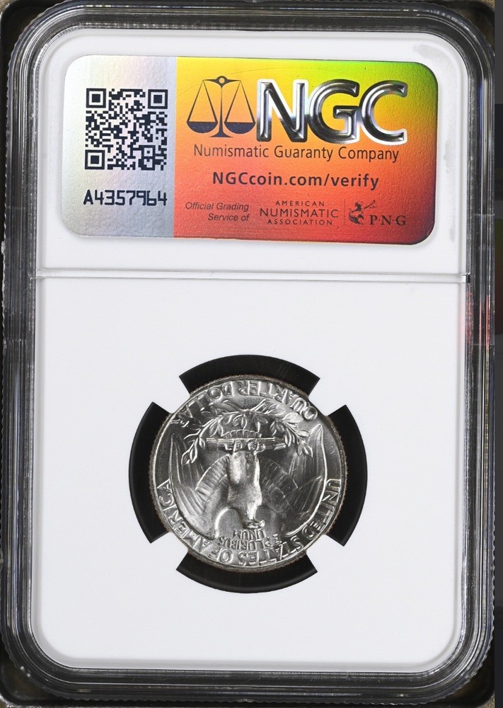 1965 SMS Washington Quarter NGC MS67