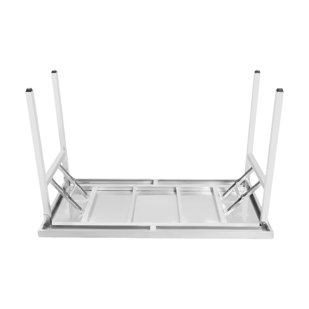 Stainless Steel Workbench Folding Dining Table Folding Table 120*60*75cm Kitchen