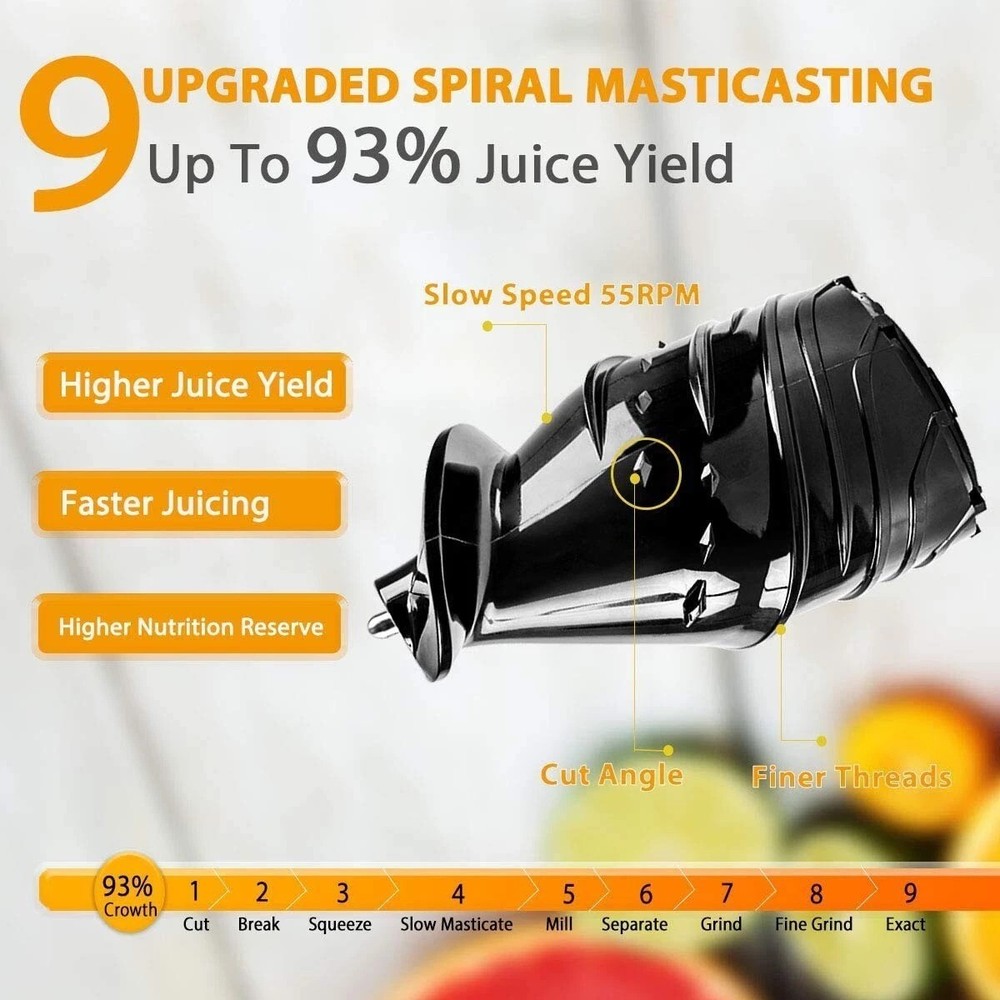 Enzoo Wide Mouth Slow Juicer
