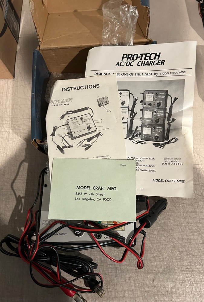 ModelCraft ProTech Vintage RC BatteryCharger w/Box/Paperwork,Untested