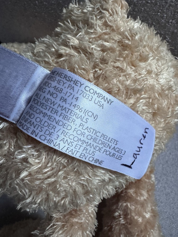Hershey Plush Stuffed Animal Bear 16”