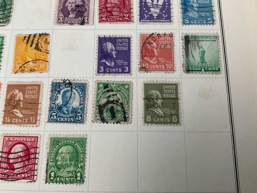 Vintage American Stamps.