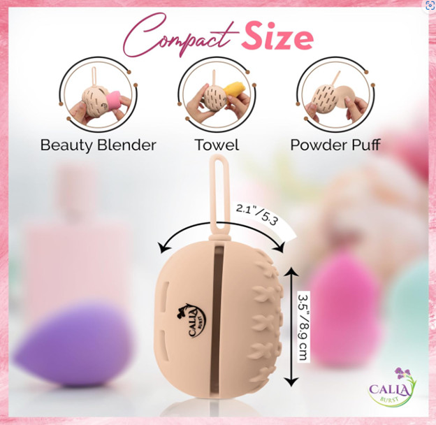 Beauty Blender Sponge Case, Tan
