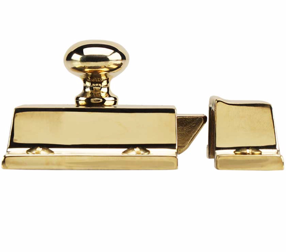Unlacquered Brass "Eloise" Cabinet Latch