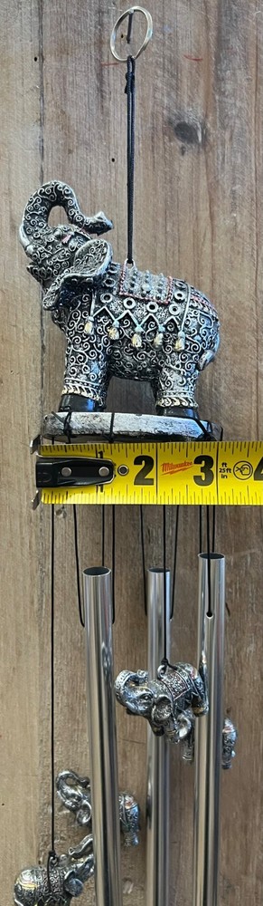 Thai Elephant Resin Windchime 22" x 3"