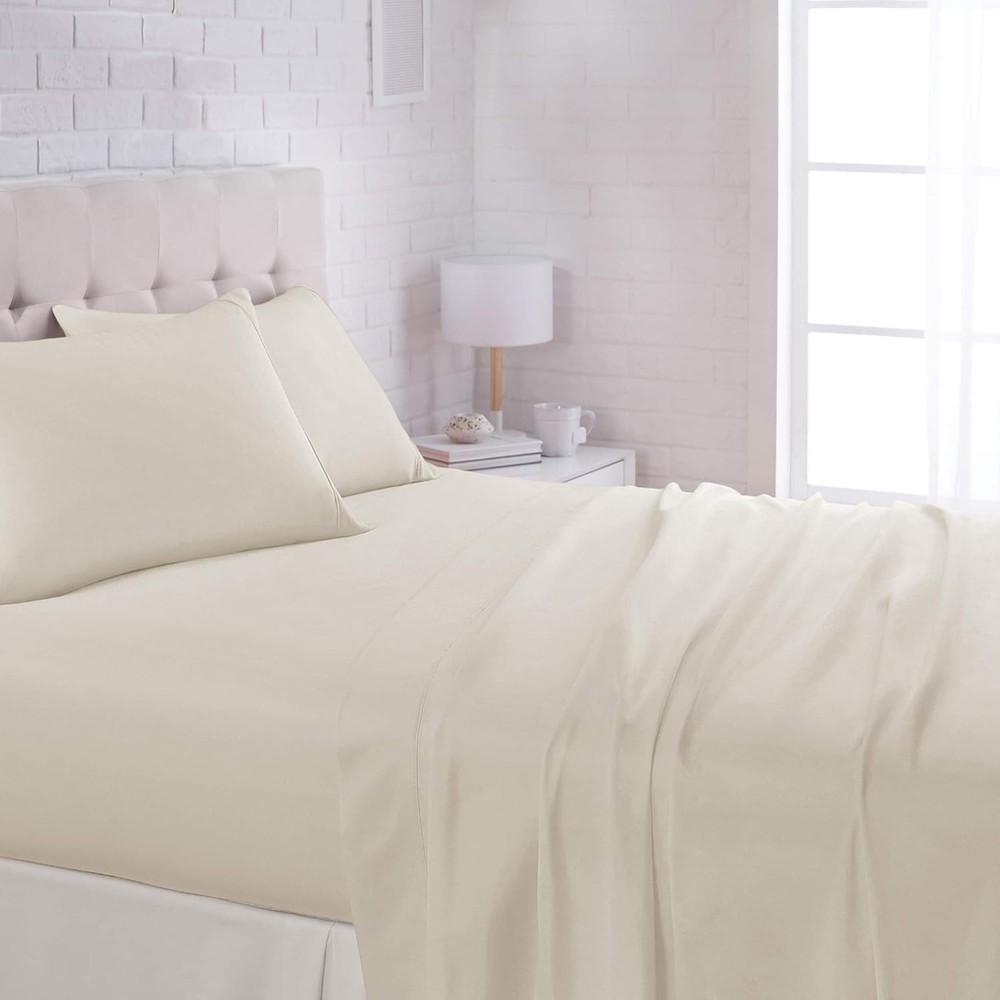 Lightweight Super Soft Breathable Brushed Microfiber 4 Piece Bed Sheet Set