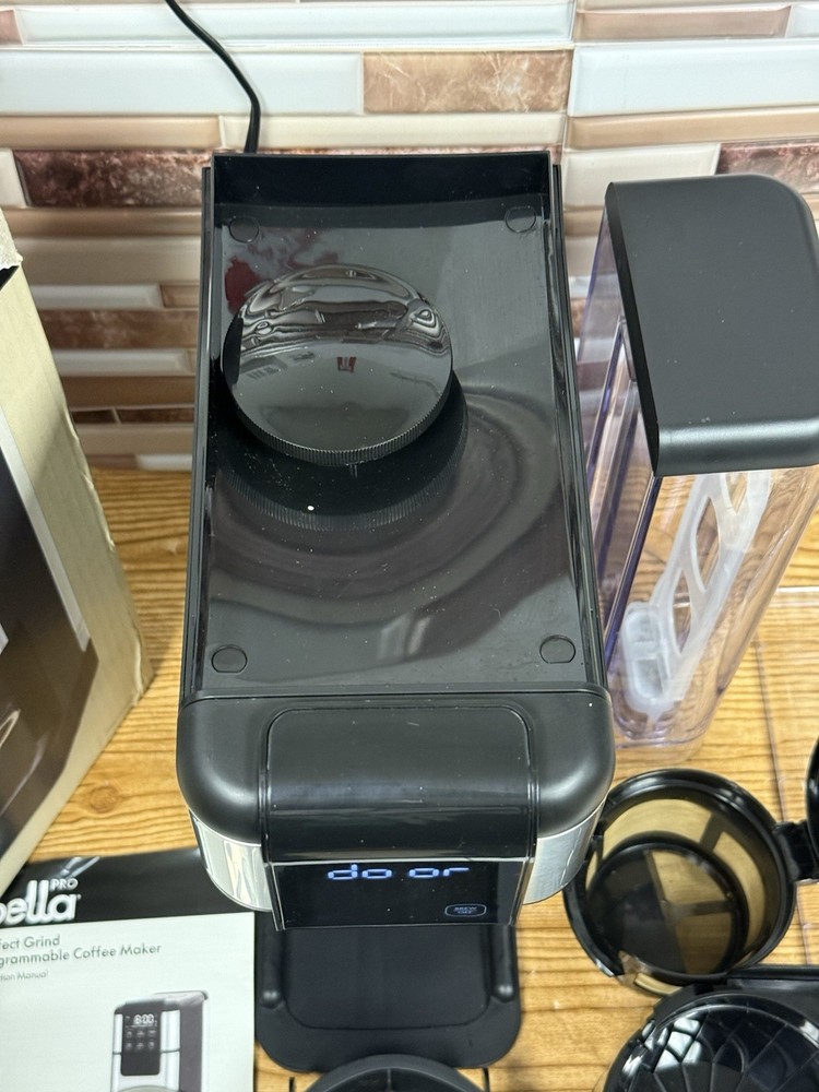 bella PRO Programmable Coffee Maker - STAINLESS STEEL/BLACK - TESTED - READ