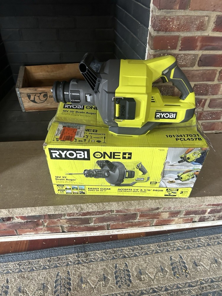 **Missing Cable*** Ryobi PCL457B Cordless Drain Auger (TOOL ONLY)