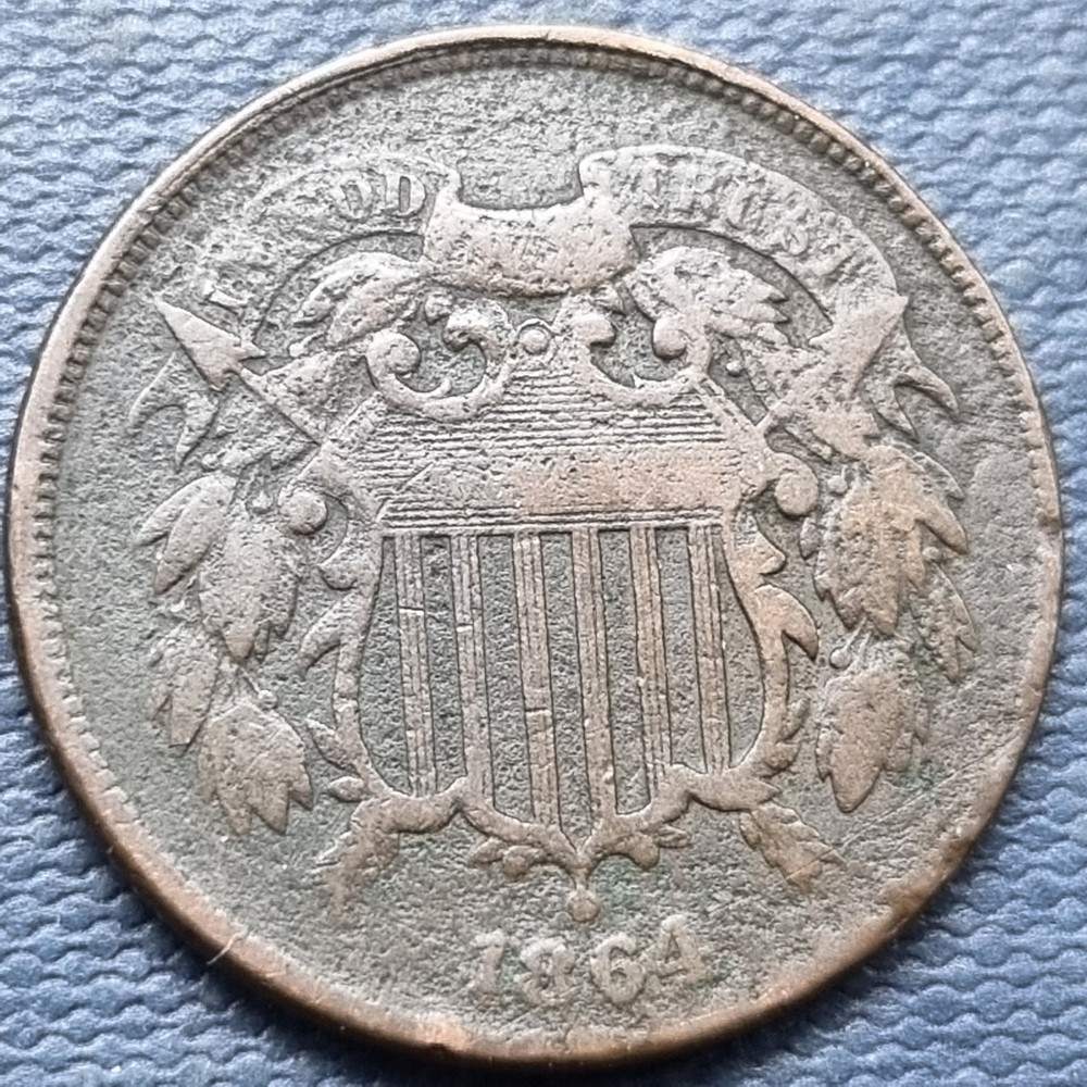 1864 Two Cent Piece 2c Better Grade #95972