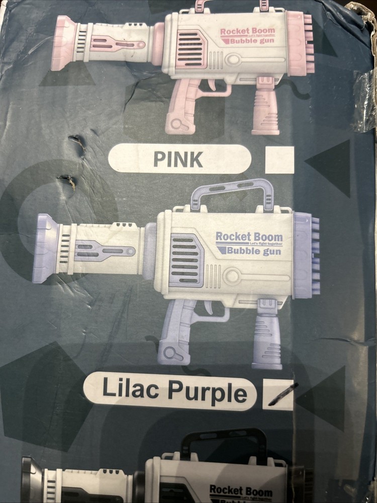 Bazooka Bubble Machine Gun Upgraded Lighting Version Lilac Purple