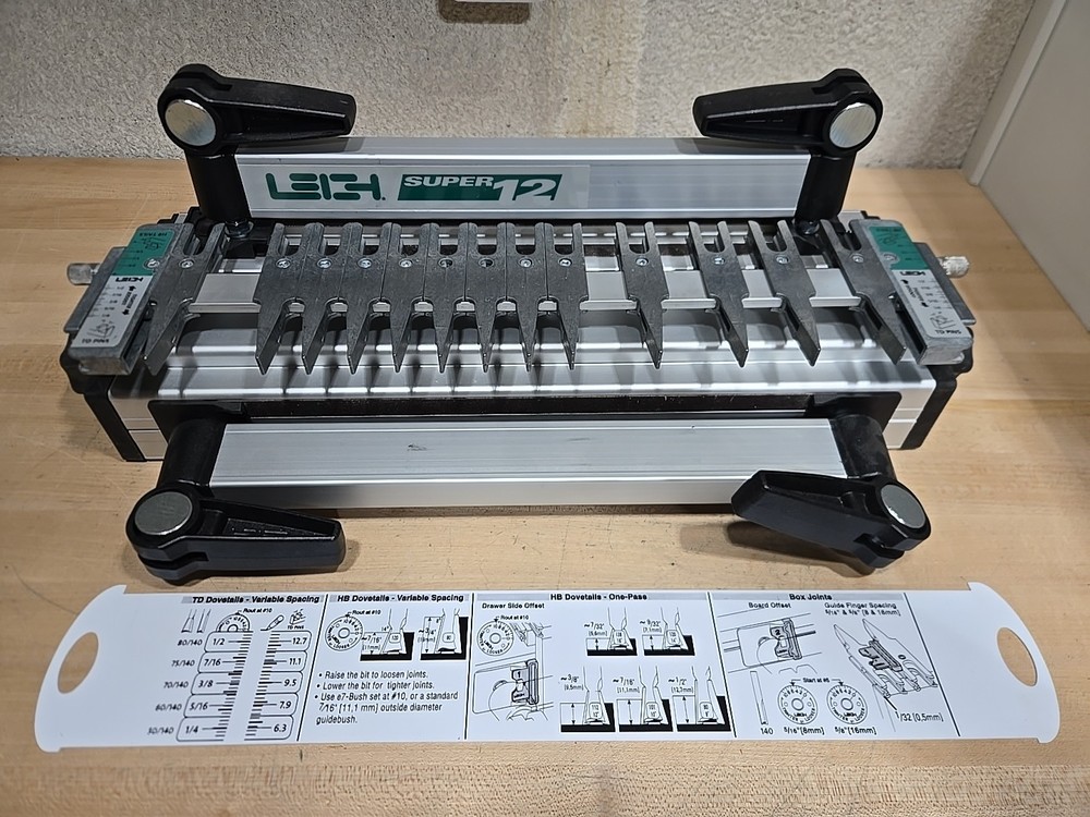 Leigh Super 12" HB Dovetail Jig with VRS System Variable Spacing Box Joints