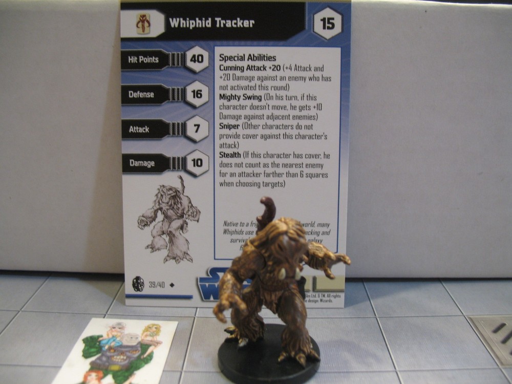 =Star Wars IMPERIAL ENTANGLEMENTS Whiphid Tracker 39/40 with card=