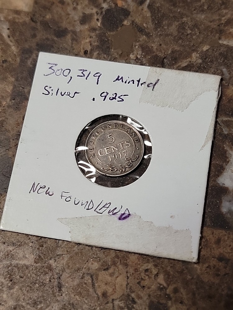 1917c New Foundland 5 Cent