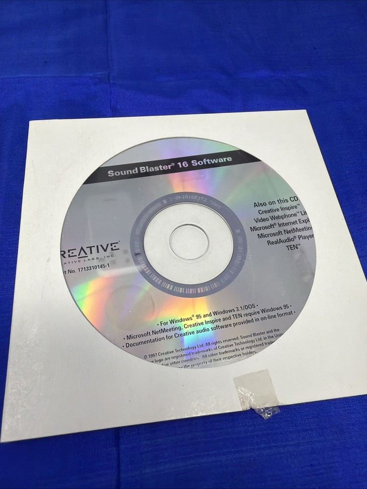 Creative Labs Sound Blaster 16 Software CD-ROM Windows 95 3.1/DOS