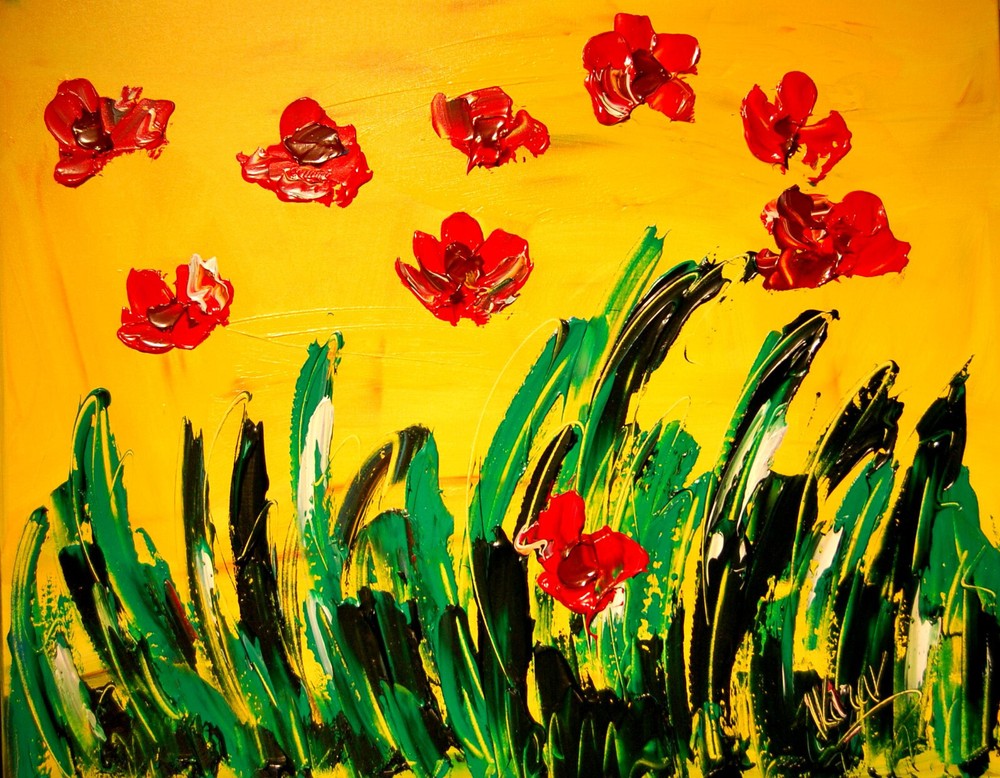 IMPRESSIONIST MODERN ART STRETCHED CANVAS  MUSIC COFFEE LANDSCAPE