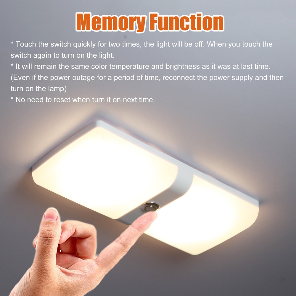 Facon 2PKS 12V 1000Lumens LED RV Dimmable Ceiling Dome Light For Boat Trailer