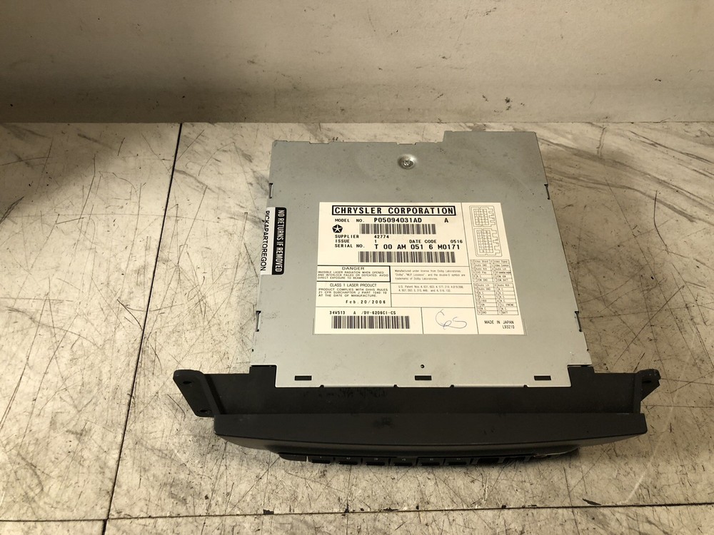 2004 2005 2006 2007 2008 Chrysler Pacifica DVD CD Automatic Changer OEM