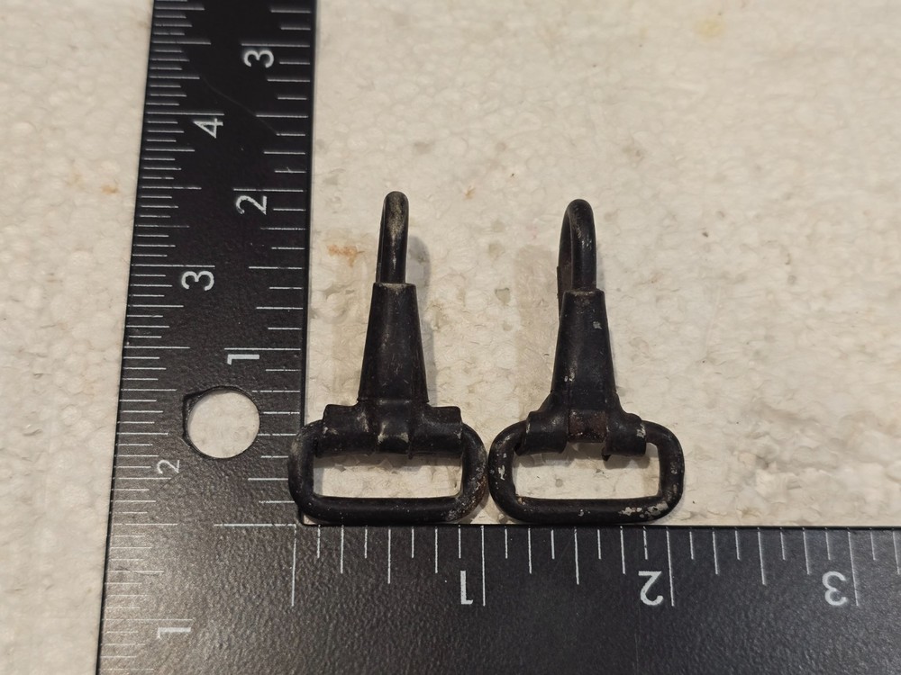 Original US Military Web Gear Snap Hooks Pair Short (#4425)
