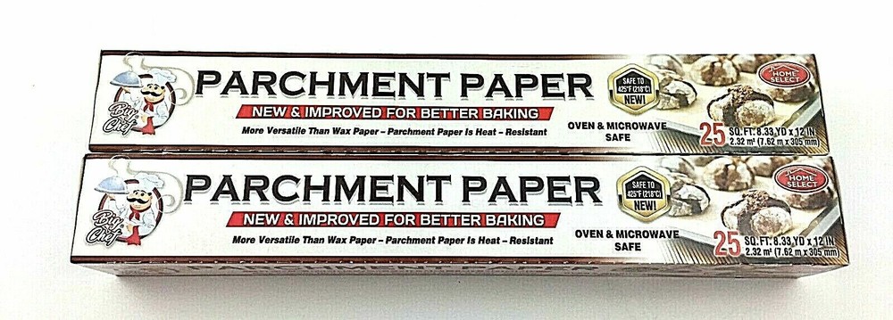 Parchment Paper Improve For Better Baking 25 SQ.FT Oven Microwave Safe 2Pack