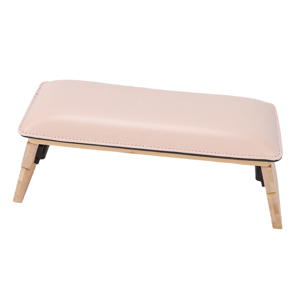 2-Foldable PU Leather Nail Hand Rest 3 Adjustable Heights For Nail Tech Salon