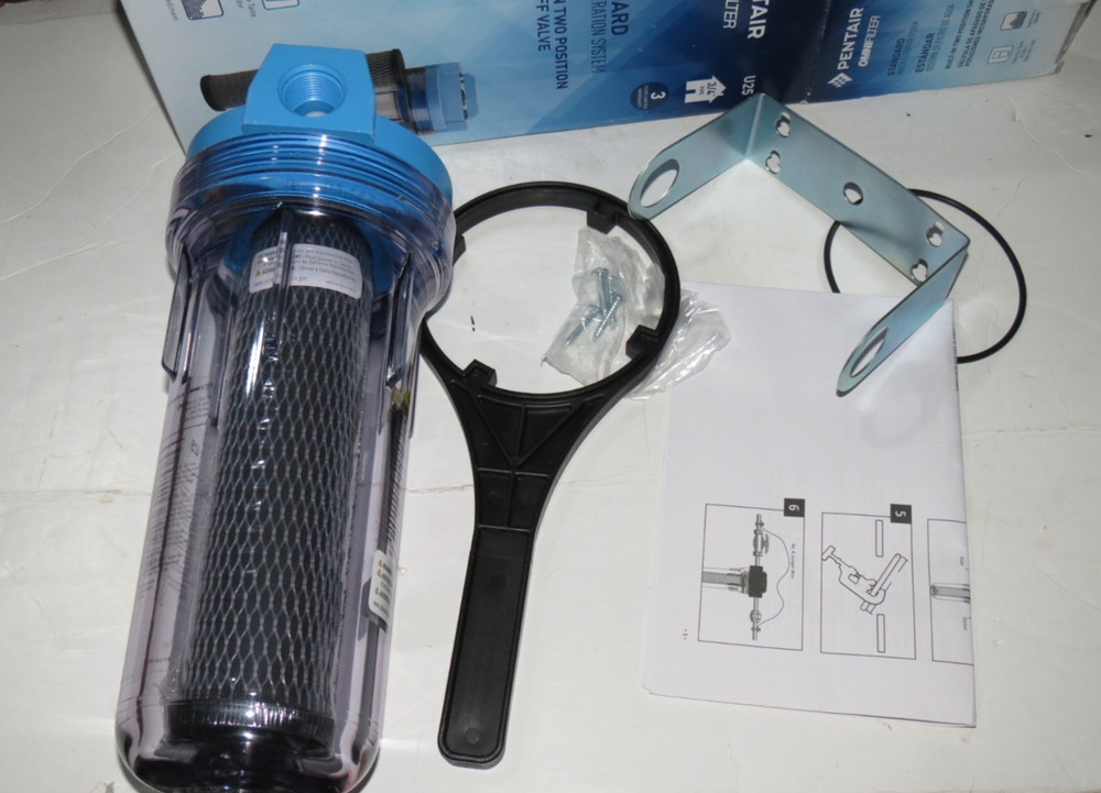 Pentair OMNIFilter U25 Filter System, 10" Standard 1-(Pack), clear / blue