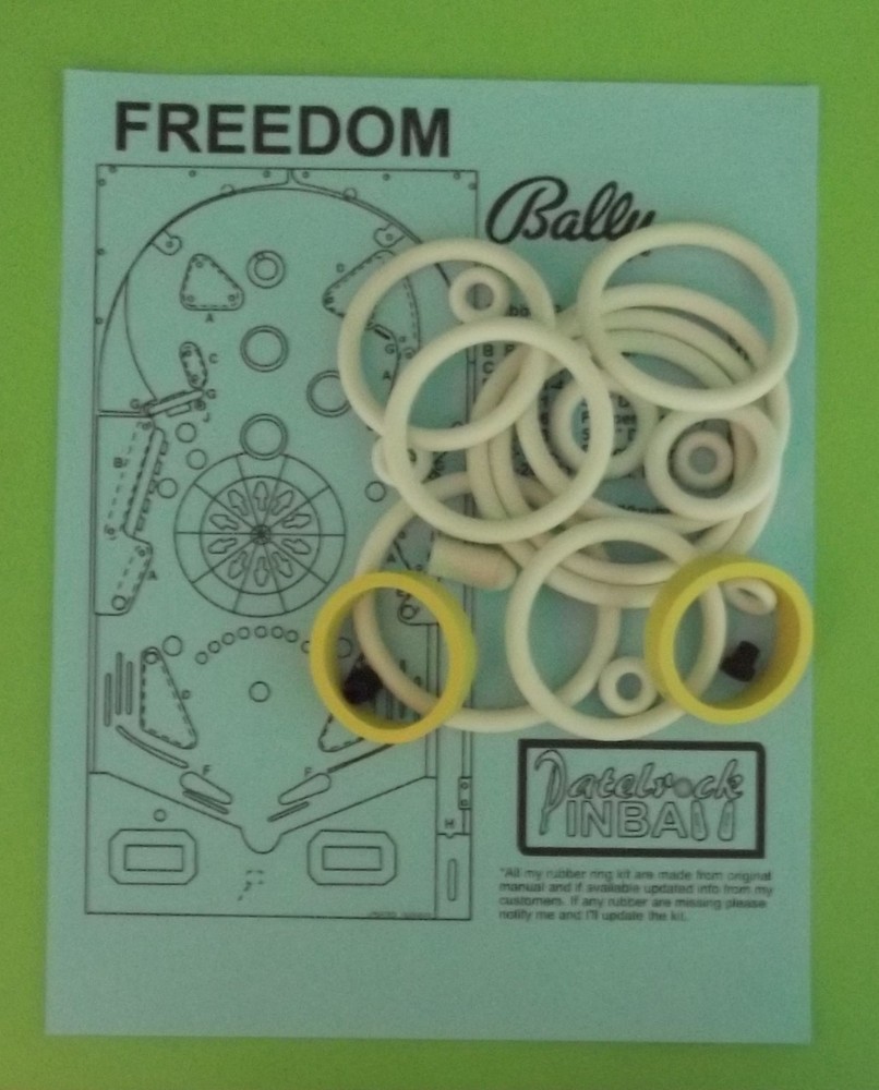 1976 Bally Freedom Pinball Machine Rubber Ring Kit