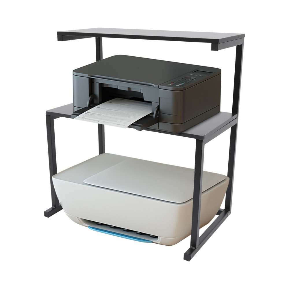 3-Tier Table Storage Shelf Home Office Desktop Storage Rack Desk Printer Stand