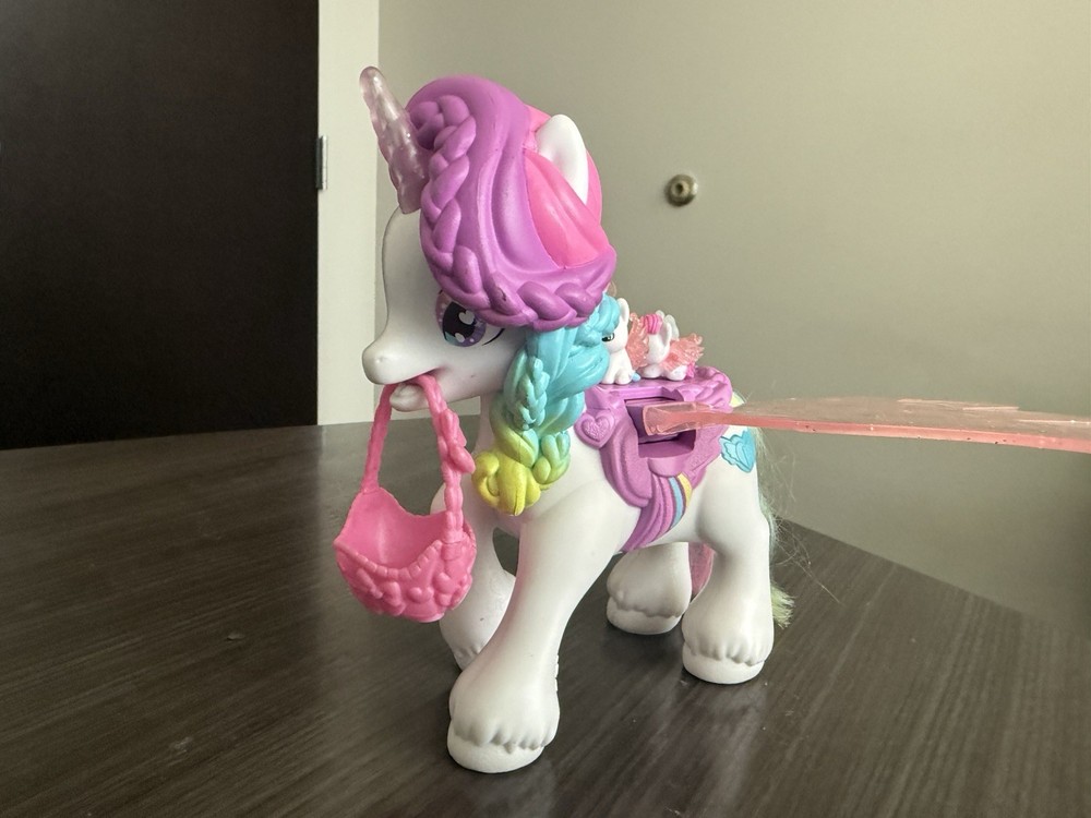 Hatchamails Interactive Unicorn Pegasus Rainbow Braids Lights Up & Talks
