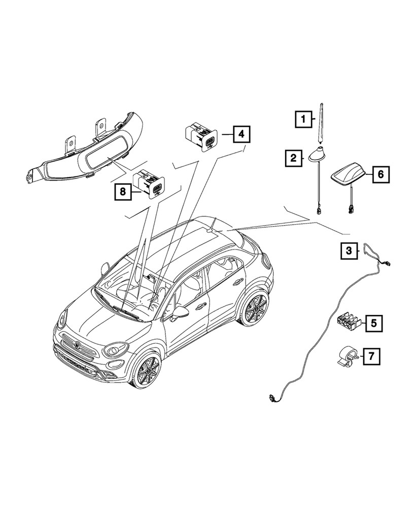 Genuine Mopar Attaching Clip 68256465AA