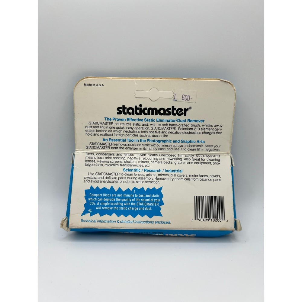Staticmaster Model 1C200 Dust Remover Static Eliminator Photography Accessories