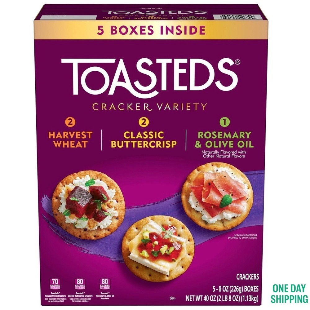 Kellogg’s Toasted Crackers Variety Pack 40oz Assorted Snack Crackers