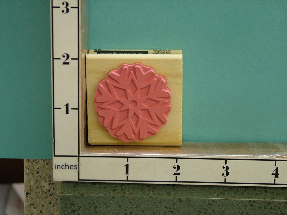christmas snowflake rubber stamp 17N