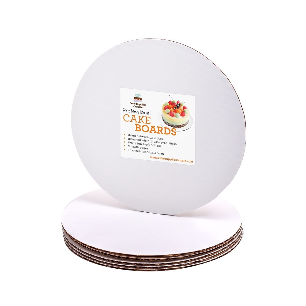 8" Round Coated Cakeboard, 100 ct