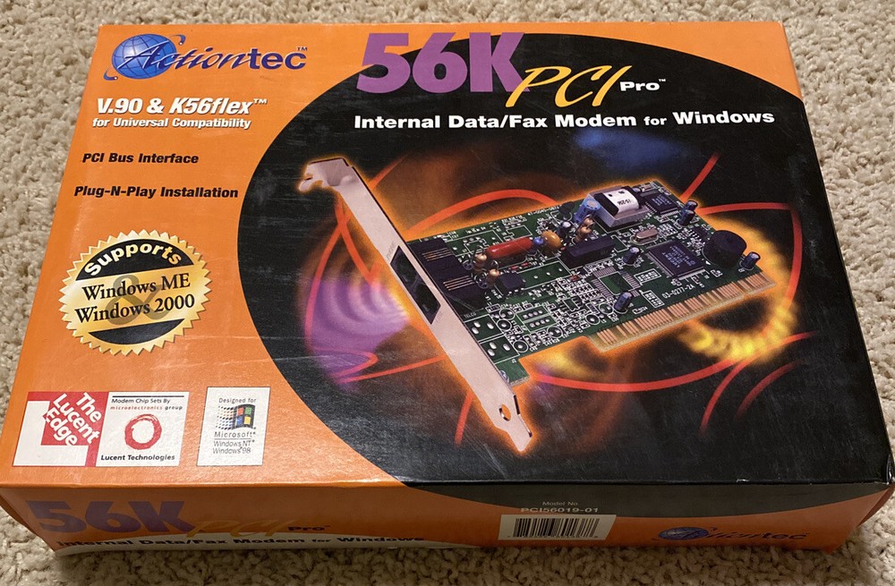 ACTIONTEC 56K PCI PRO INTERNAL MODEM NEW
