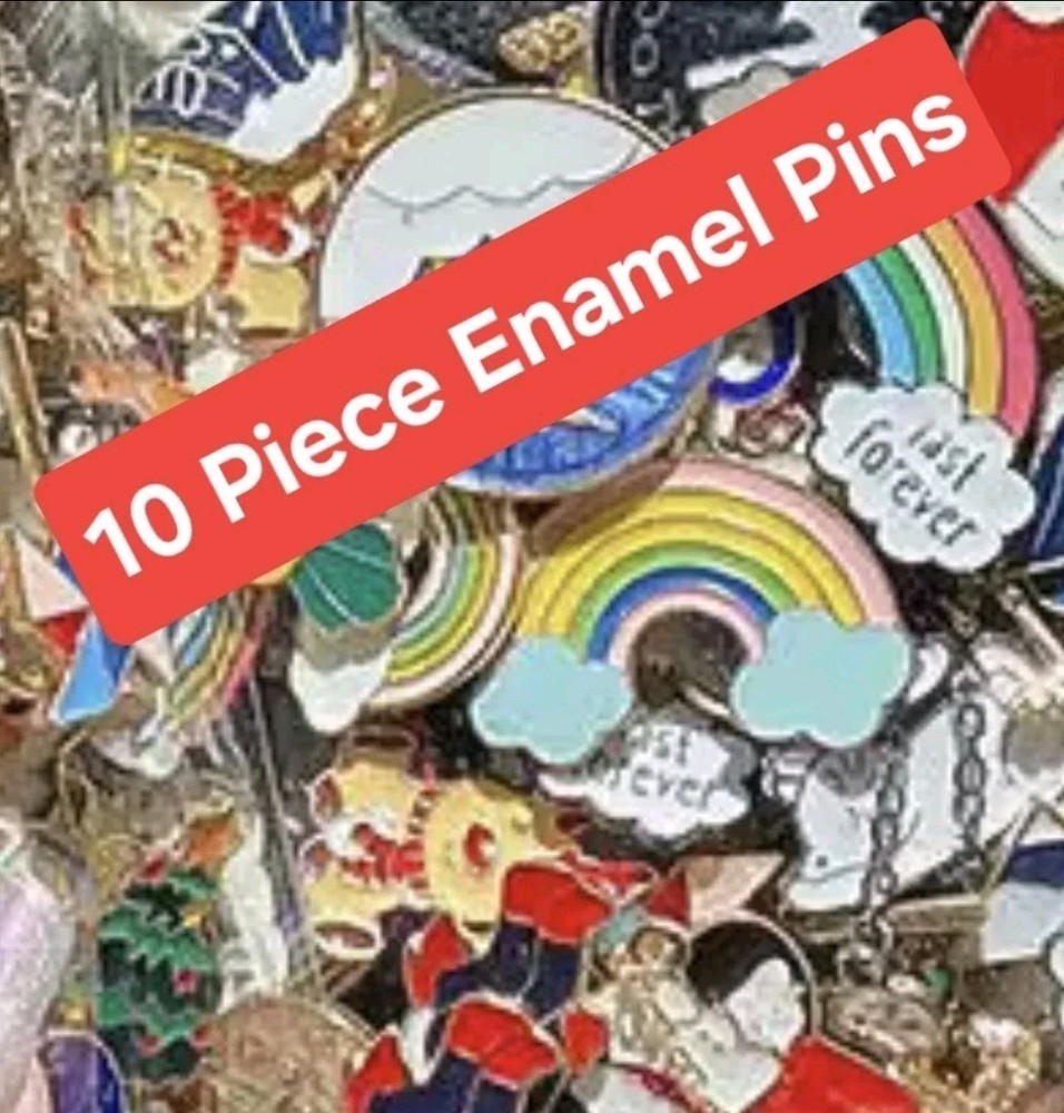 8pc Random Novelty Pins Enamel Pin Set M2